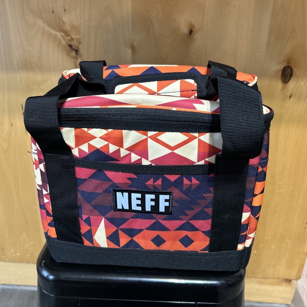 Neff Def Chill Beverage Cooler Blue Multi Geometric Pattern New Without Tags